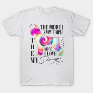 Schnauzer Lover Tye die Design T-Shirt